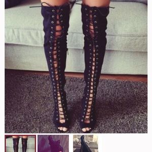 Fashion nova knee boots